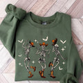 Halloween Dancing Skeleton Sweatshirt Western Halloween Cow Sweatshirt Halloween Cowboy Shirt Halloween Tee Halloween Cow...