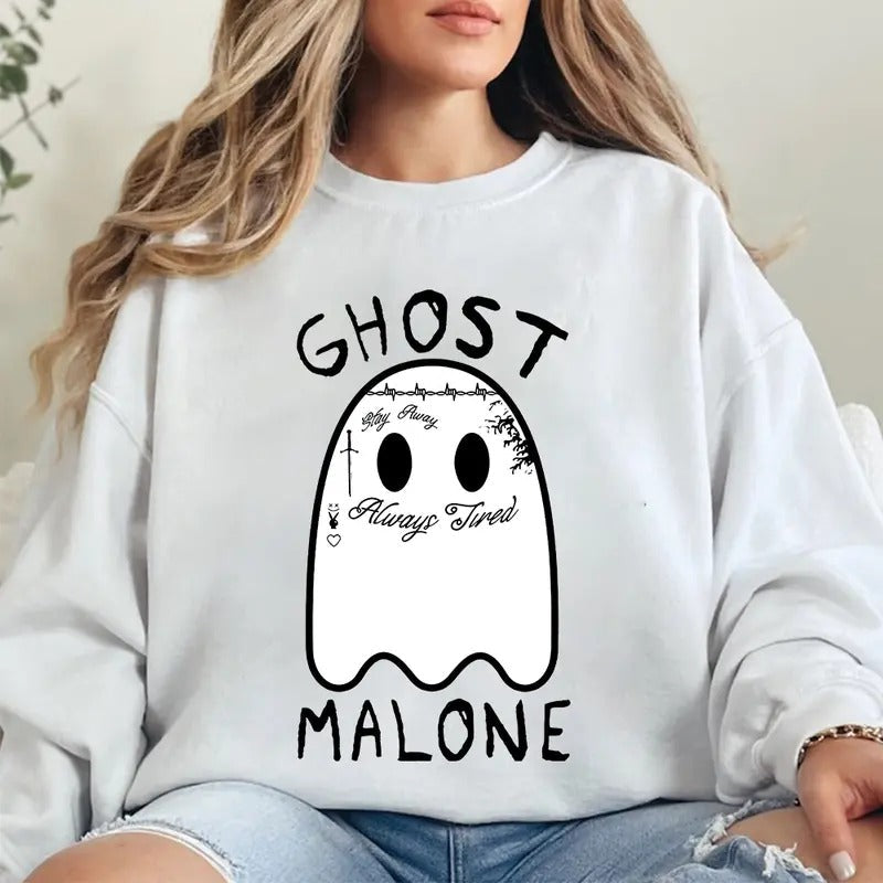 Halloween Ghost Malone Posty T-shirt Hoodie, Sweatshirt | PureTeeCo.com
