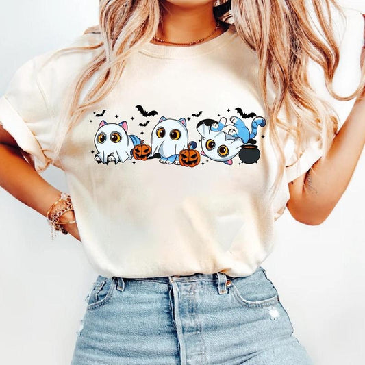 Halloween Hunter Tiger Graphic Tee, Kpop Demon Hunter Anime Youth Shirt, Anime Derpy Pumpkin Fall Vibes T-Shirt for Men, Women and Kids