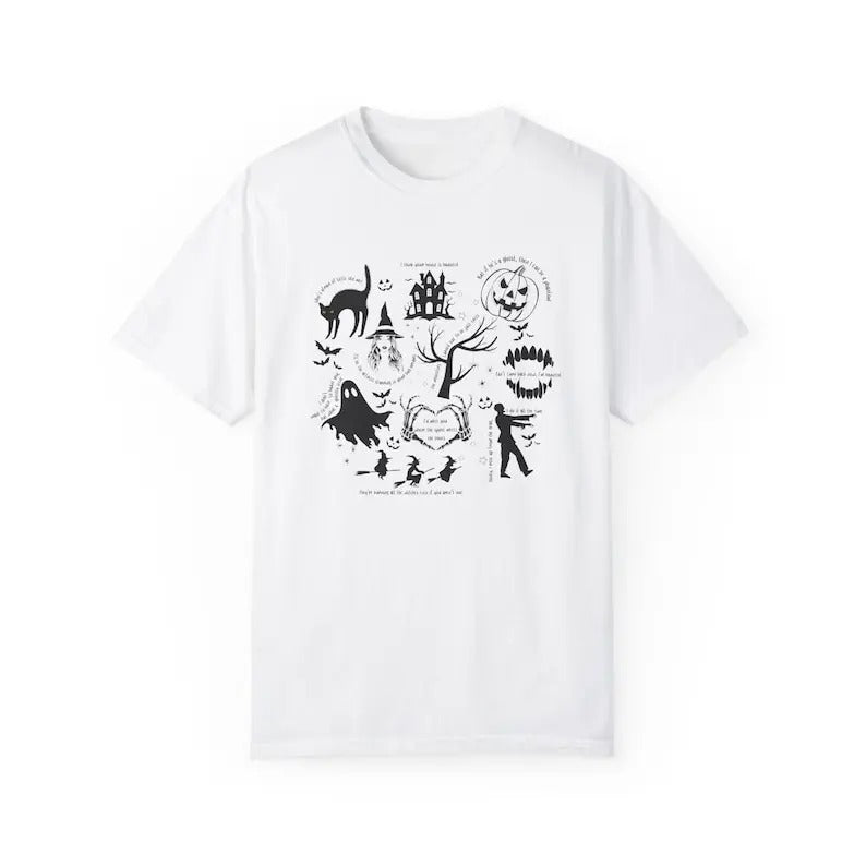 Halloween Songs Shirt, Halloween TShirt, Spooky Season, Ghost Haunt, Fall Season, Pumpkin Halloween, Halloween Lyrics...