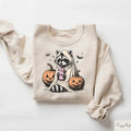 Halloween Sweatshirt, Cute Raccoon Ghost T-Shirt, Spooky Season Gift Cotton Menswear Hoodie | PureTeeCo.com