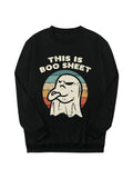 Halloween Themed Sweatshirt, Casual Long Sleeve Round Neck Pullover for Daily Wear, Clothing for All Seasons T-Shirts, Hoodie