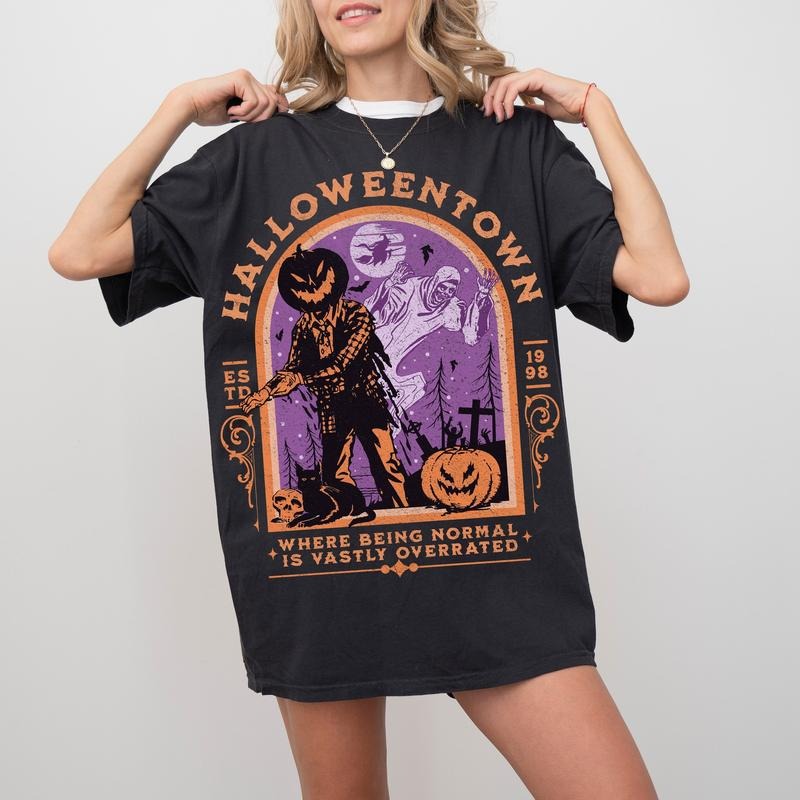 Halloweentown 1998 Shirt, Halloween Sweatshirt, Halloween Shirt, Retro Halloween Shirt, Halloween Pumpkin Crewneck, Fall...