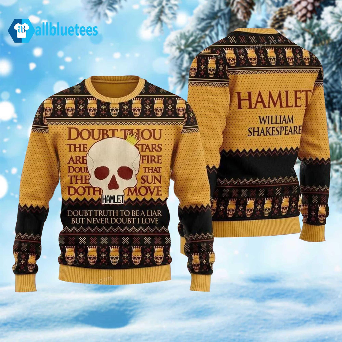 Hamlet William Shakespeare Ugly Sweater