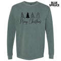 Hand Drawn Merry Christmas Long Sleeve Comfort Colors T-Shirt 'NLB' Hoodie, Sweatshirt | PureTeeCo.com