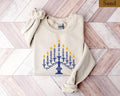 Hanukkah Menorah Shirt, Hanukkah Sweatshirt, Chanukah Gifts, Hanukkah Gifts for Women, Kids Hanukkah Shirt, Judaica...