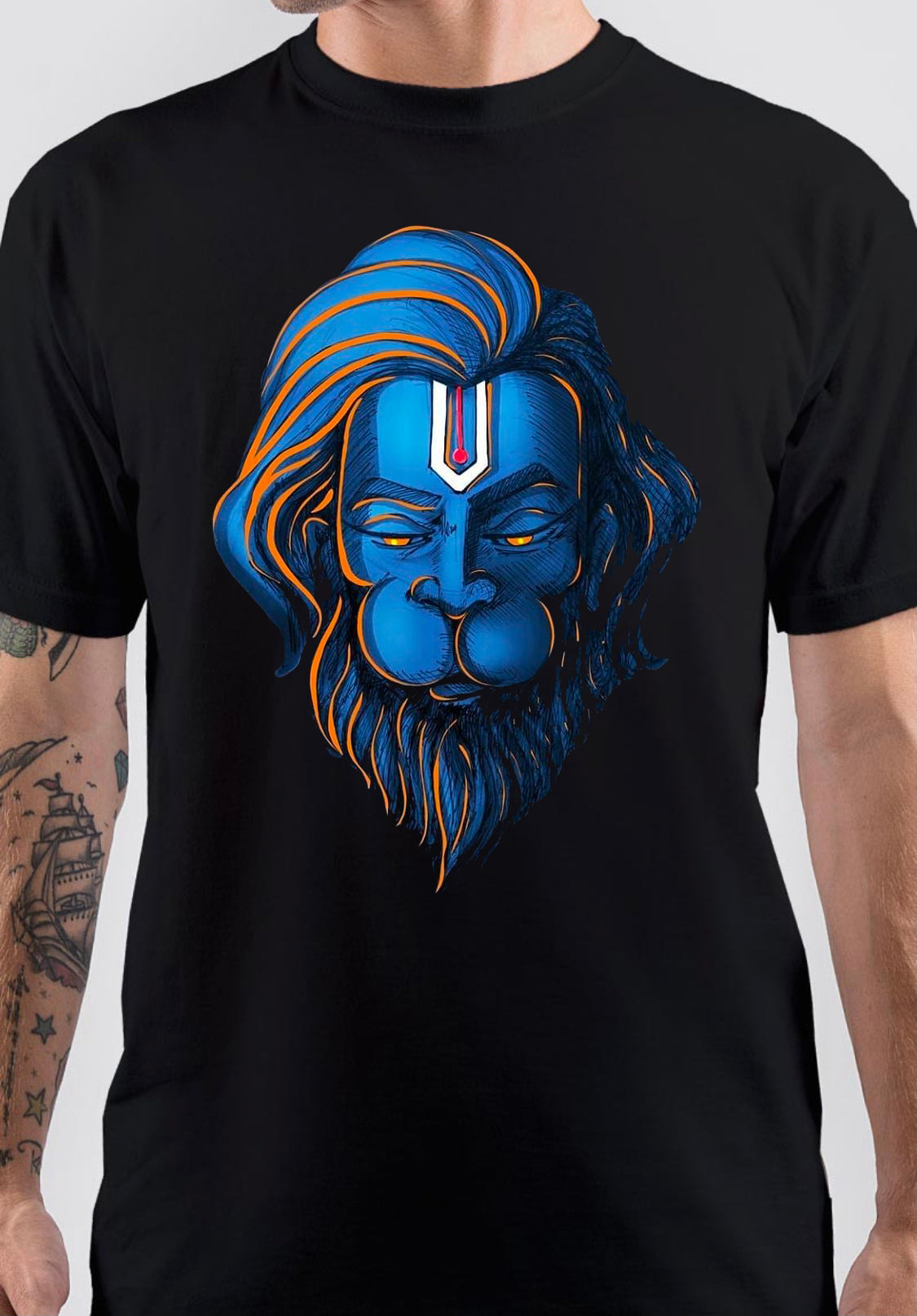 Hanuman Black T-Shirt Style003 Hoodie, Sweatshirt | PureTeeCo.com