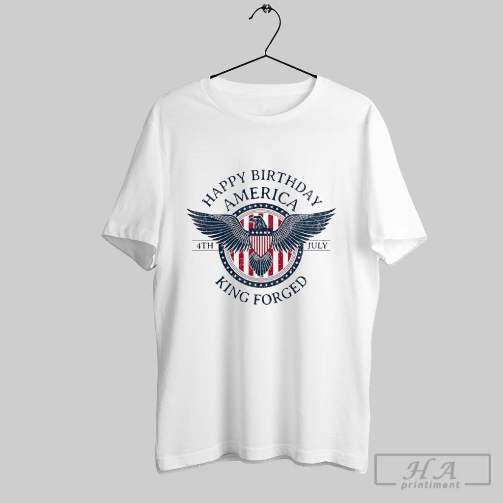 Happy Birthday America King Forged 4th July Logo