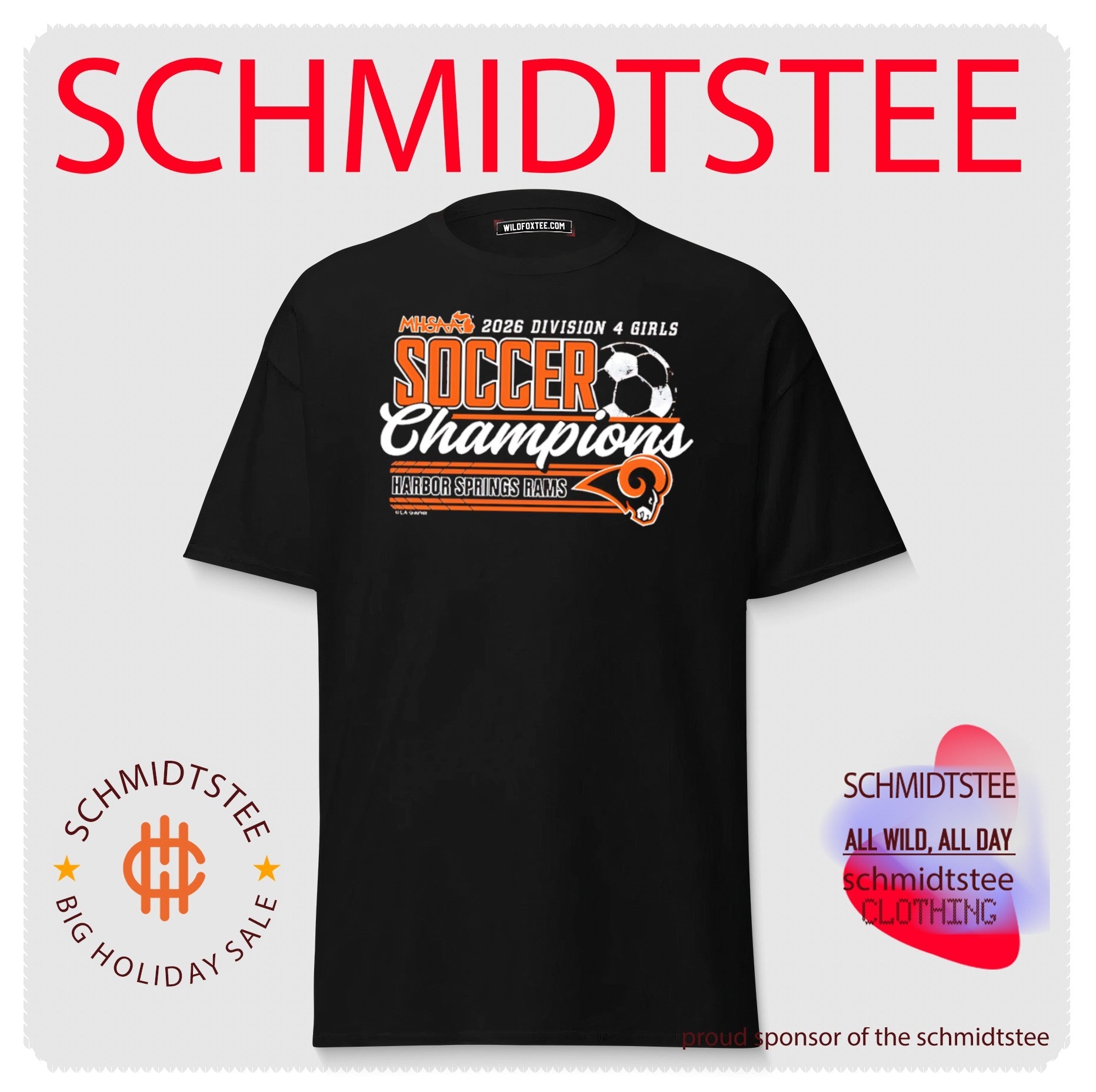 Harbor Springs Rams 2026 MHSAA Girls Soccer D4 Champions shirt