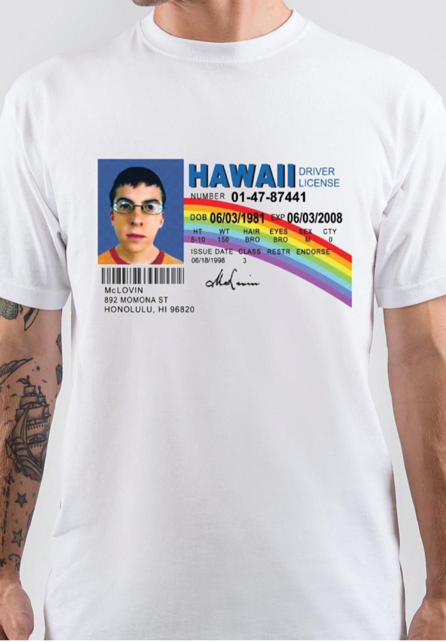 Hawaii Driver License T-Shirt Hoodie, Sweatshirt | PureTeeCo.com
