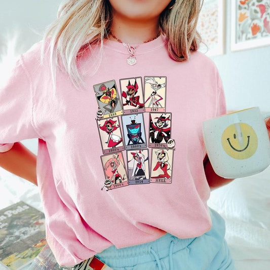 Hazbin Hotel Characters Shirt Cartoon Tee Graphic Novel