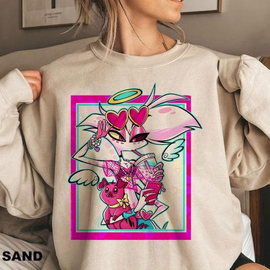 Hazbin Hotel Characters Sweatshirt, Fat Nugget Helluva Boss Sweaters