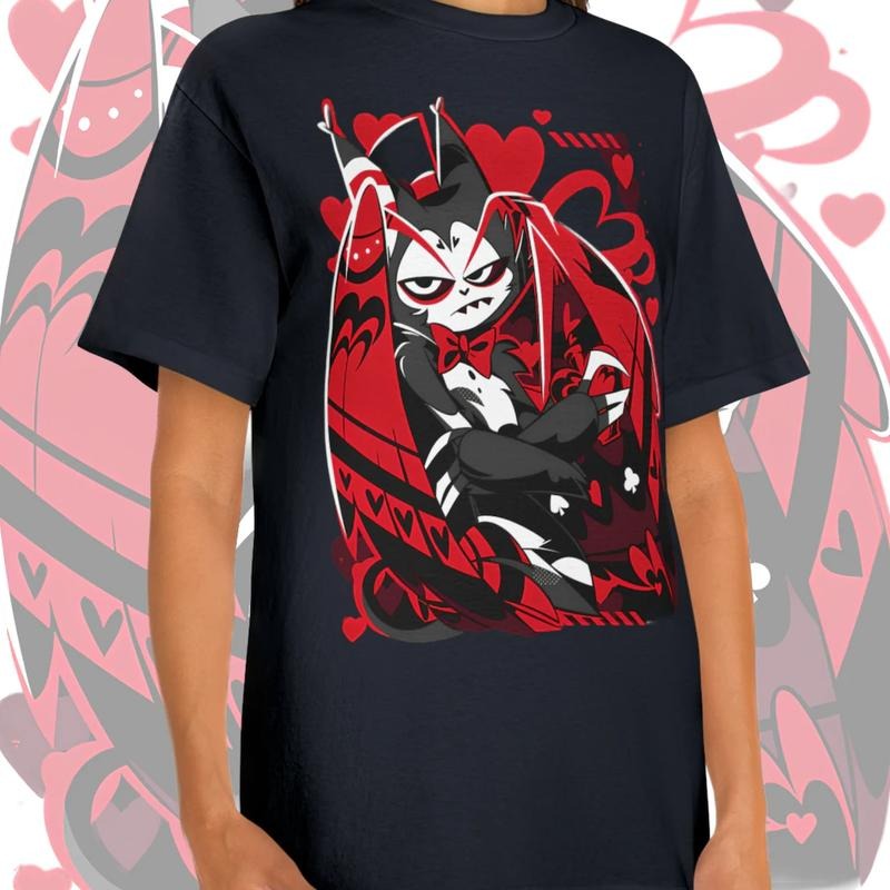 Hazbin Hotel Husk Tee, Retro Flair Sweatshirt, Womenswear Shirt Hoodie | PureTeeCo.com