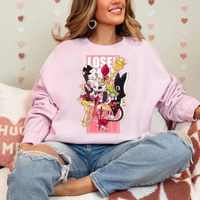 Hazbin hotel Husker Dust And Angel Dust Unisex Sweatshirt