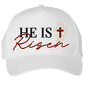 He Is Risen Jesus Christ Christian Faith Easter Embroidered Five-Panel Snapback Cap for Church Events & Everyday Wear...