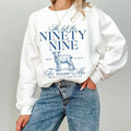 He Left The 99 To Rescue Me Bible Verse Crewneck, Blue Coquette Faith Based Clothing Cotton Polyester T-Shirts, Hoodie,...