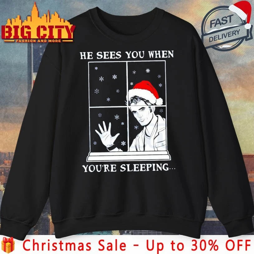 He Sees You When You’re Sleeping Christmas 2025 shirt