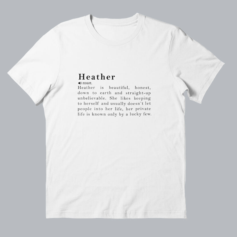 Heather Name Definition Meaning T-Shirt thd Hoodie, Sweatshirt | PureTeeCo.com