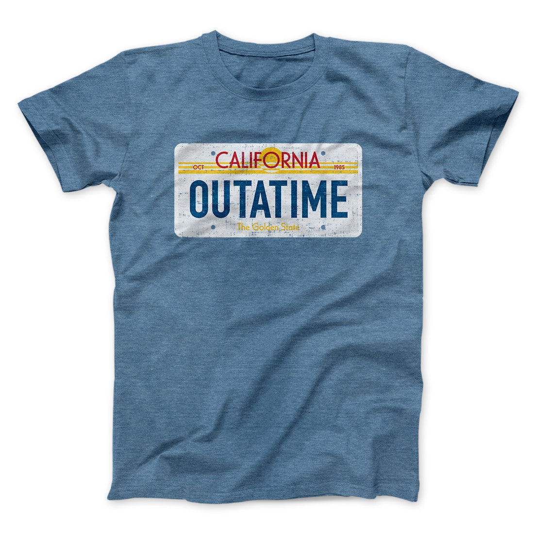 Outatime License Plate Funny Movie Men/Unisex T-Shirt Hoodie, Sweatshirt | PureTeeCo.com (Image 3)