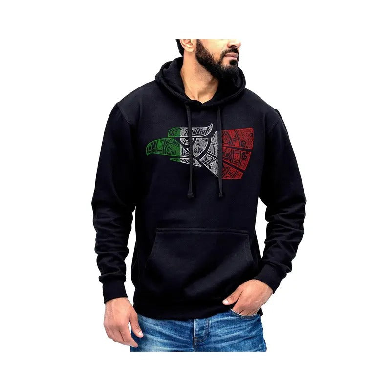 Hecho en Mexico Eagle Aztec Calendar Design Hoodie Cotton Fabric T-Shirts, Sweatshirt | PureTeeCo.com