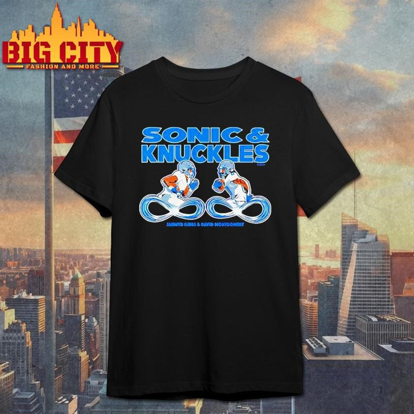 Hedgehog Knuckles Jahmyr Gibbs David Montgomery Graphic Shirt