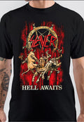 Hell Awaits Black T-Shirt Hoodie, Sweatshirt | PureTeeCo.com
