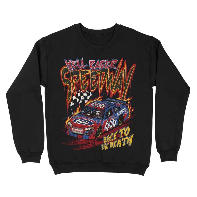 Hell Racer - Crewneck Sweatshirt Graphic T-Shirts, Hoodie | PureTeeCo.com