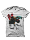Hell Boy White Half Sleeve T-Shirt Hoodie, Sweatshirt | PureTeeCo.com