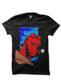 Hell boy Portrait Black Half T-Shirt Hoodie, Sweatshirt | PureTeeCo.com