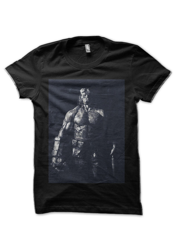 Hell Boy Black and White Half Sleeve T-Shirt Hoodie, Sweatshirt | PureTeeCo.com