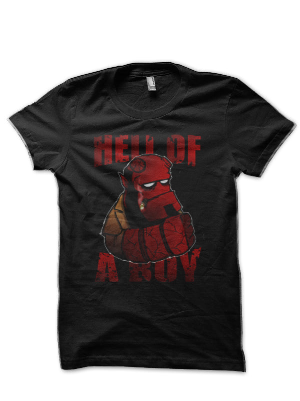 Hell Boy Black Half Sleeve T-Shirt Style005 Hoodie, Sweatshirt | PureTeeCo.com