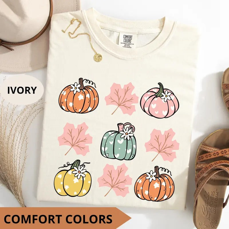 Hello Pumpkin Fall Shirt, Autumn Shirt, Pumpkin Lover Shirt, Fall Season Shirt, Thanksgiving Women's Shirt, Comfort Fall...