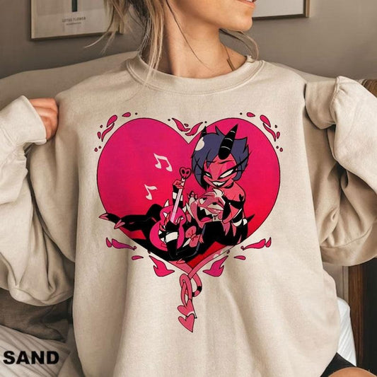 Helluva Boss Moxxie and Millie Classic Hazbin Hotel Characters Sweatshirts,