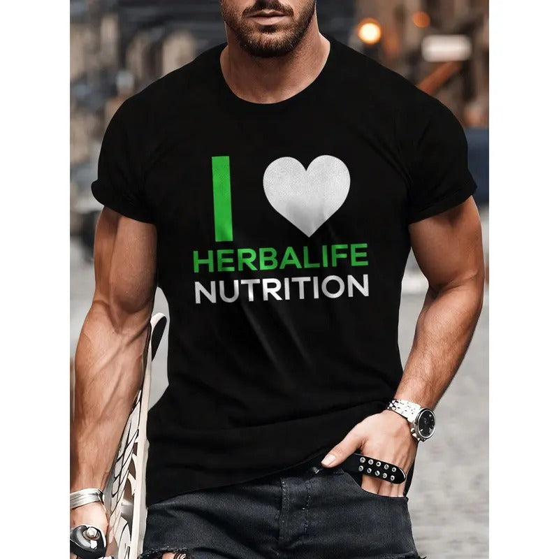 Herbalife Nutrition Men'S Casual T-Shirt - 100% Cotton Crew Neck Tee with Slight Stretch, Printed Graphic, Regular Fit...