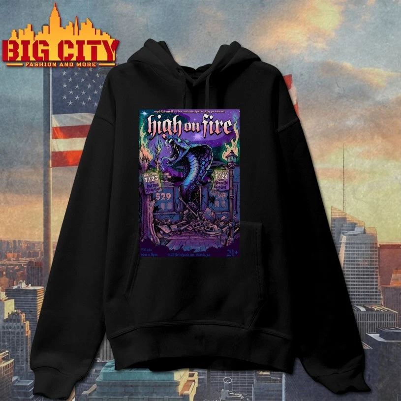 High On Fire Atlanta 1-23 1-26-2025 Tour Poster shirt