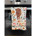 Highland cow Tea Towel  Unique Tea Towel  Cow Towel  Autumnal tea towel  Gift for her  Farm themed tea towels T-Shirts,...