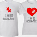 His Her Missing Piece puzzle Heart Valentine couple matching funny cute T-Shirt Hoodie, Sweatshirt | PureTeeCo.com