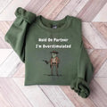 Hold On Partner Im Overstimulated Sweatshirt, Cowboy Frog Shirt, Gen Z Shirt Funny Meme Shirt Unisex, Gift for Men and...