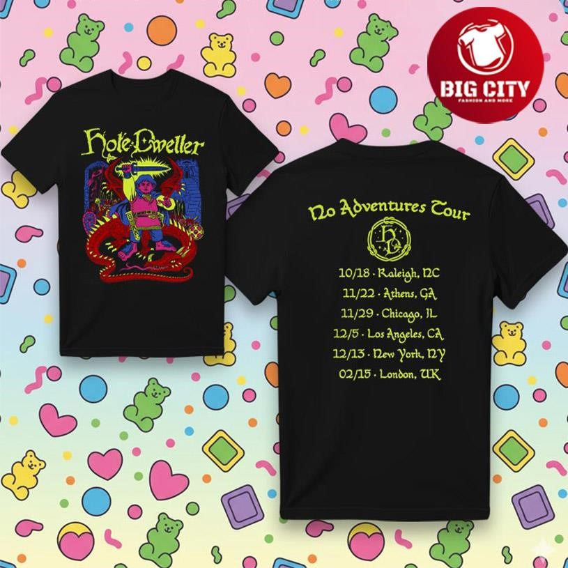 Hole Dweller No Adventures Tour 2025 Two Sided Shirt