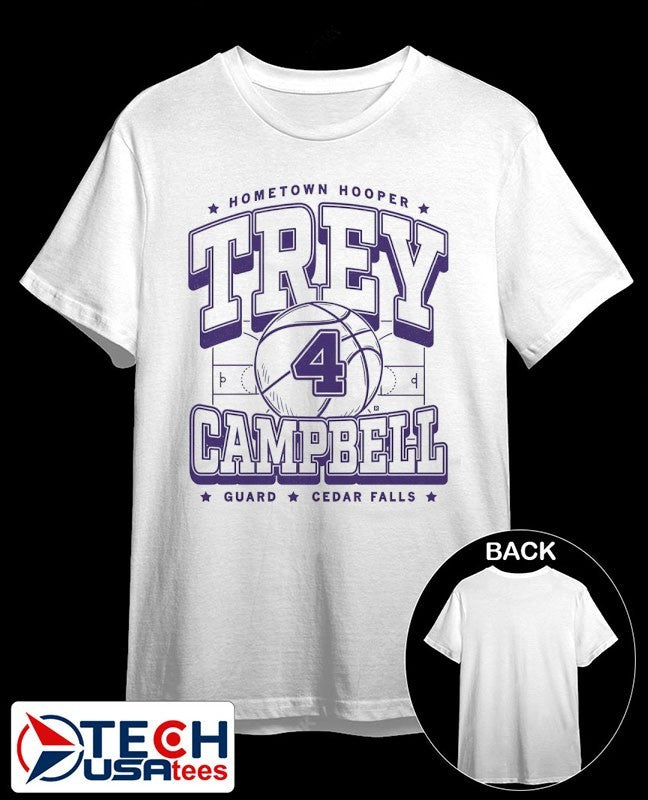 Hometown Hooper Trey Campbell #4 Max Collegiate shirt