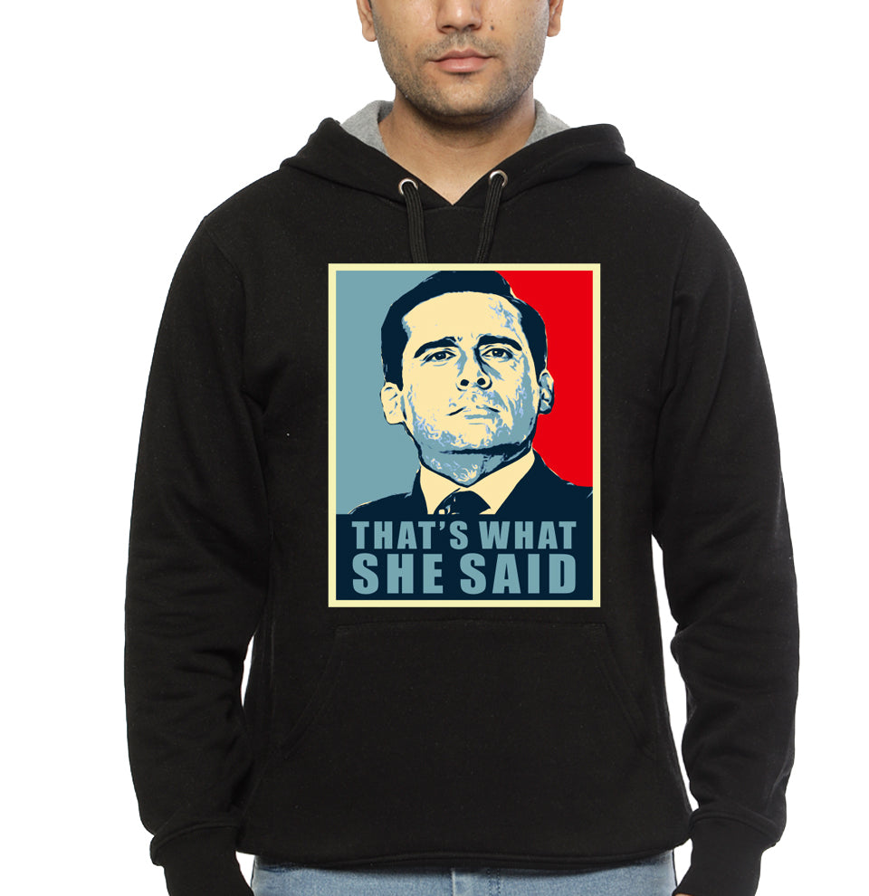 That What She Said Black Hoodie T-Shirts, Sweatshirt | PureTeeCo.com