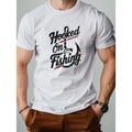 Hooked on Fishing pure cotton men's Tshirt comfort fit Made in USA Hoodie, Sweatshirt | PureTeeCo.com