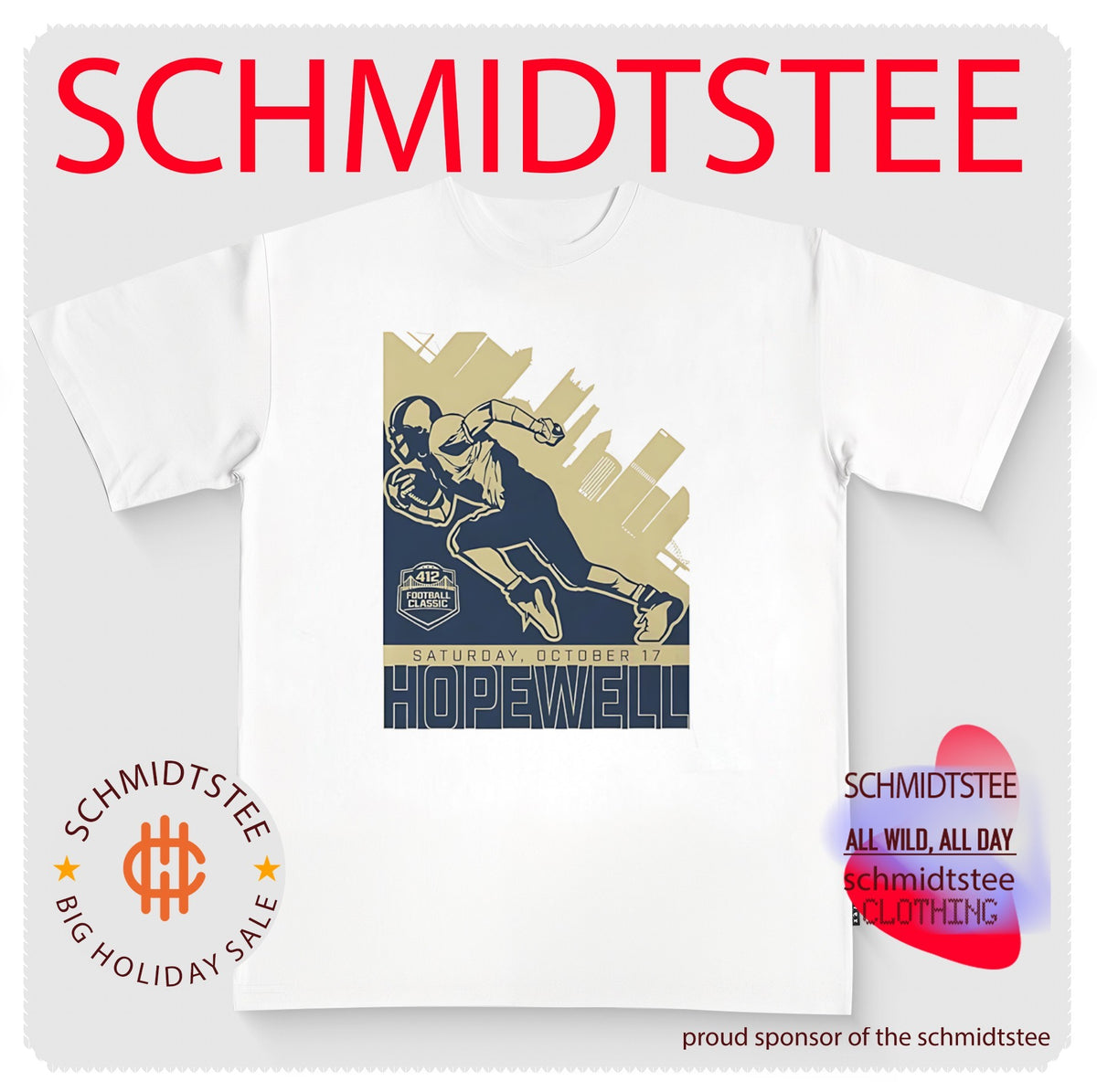 Hopewell 412 Football Classic Friday October 16 2026 city skyline shirt