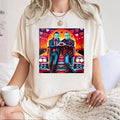 Horror Characters Valentine Shirt, Pink Heart Valentine Horror Sweatshirt, Scary Movie Valentine Shirt,  Love XOXO Heart...