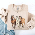 Horses, Western, Classic, Country, Cowboy, Cowgirl, Rodeo Sweatshirt, Crew Neck, Women's, Crewneck T-Shirts, Hoodie