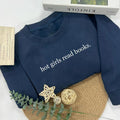 Hot Girls Read Books Sweatshirt, Bookish Sweatshirt, Bookworm Sweater, Reading Lover Crewneck, Bookish Shirt, Book Lover...