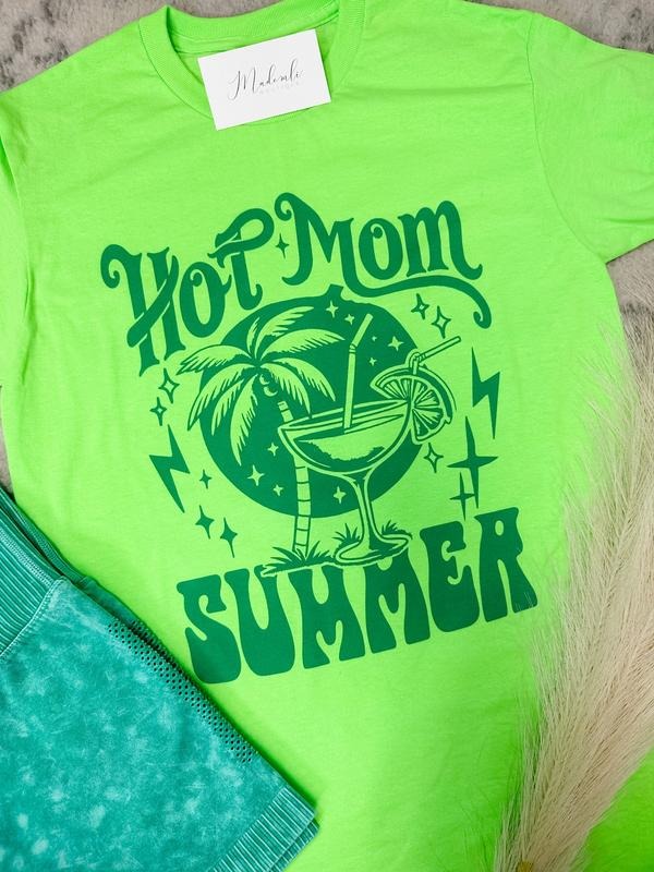 Hot Mom Summer Graphic Tee Hoodie, Sweatshirt | PureTeeCo.com