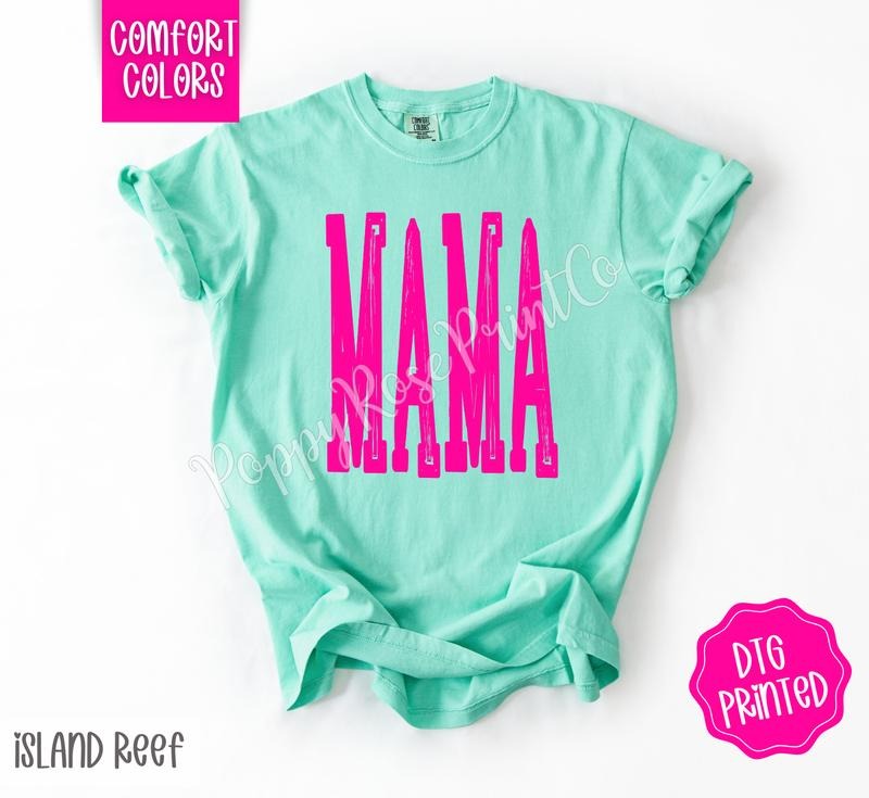 Hot Pink Mama Comfort Colors Shirt, Cute Mom Tshirt, Trendy Oversized Tee, Gift for Her Hoodie, Sweatshirt | PureTeeCo.com