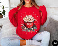 Hot coco Christmas sweatshirt, Christmas outfit, Christmas sweater, Winter sweater, Hot chocolate sweater, Marshmallows...