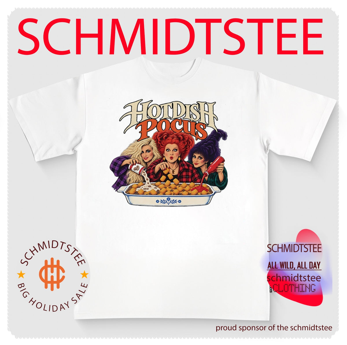 Hotdish Pocus illustration shirt